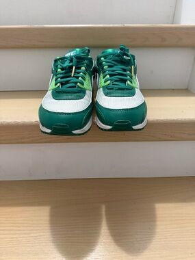 Nike Youth Green and White Mesh Trainers